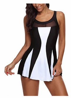 Buy Womens Swimsuits One Piece Swimdress Tummy Control Swimsuit Plus Size Swimwear Bathing Suits Swim Dress ( S ) in Saudi Arabia