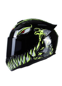 Buy M Size Unisex-Adult Full Face Motorcycle Helmet Moped Street,Bike Racing Crash Helmet,with Venom Pattern in Saudi Arabia