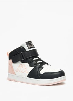 Buy Girls' Colourblock High Top Sneakers with Hook and Loop Closure in Saudi Arabia