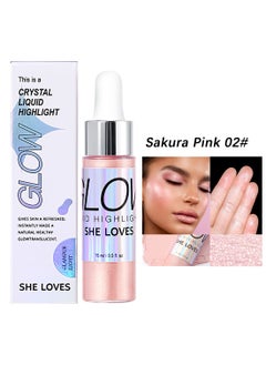 Buy Liquid Highlighter Shimmer Body Oil Natural Shiny Glitter Long Lasting Waterproof Smooth Beauty Glow Illuminator and Highlighter to Create 3D Makeup for Face and Body 15ML in Saudi Arabia