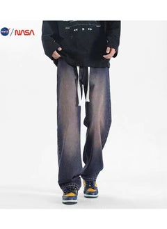 Buy New Trendy Straight Leg Casual Pants High Street Long Jeans in UAE