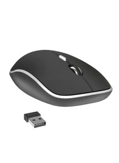 Buy 2.4Ghz Wireless Cordless Optical Mouse Mice Usb Receiver For Pc Laptop Black W Soft Touch Finish in UAE