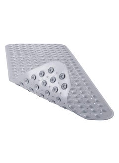 Buy Bath Tub Shower Mat Non-Slip and Extra Large, Bathtub Mat with Suction Cups, Machine Washable Bathroom Mats with Drain Holes - Grey in UAE