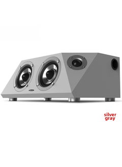 Buy Bluetooth Speaker Stereo Desktop Audio Silver Gray in UAE