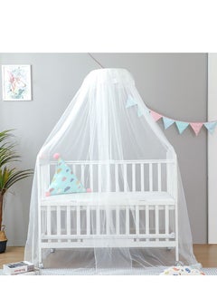 Buy Mosquito Net With Stand White Suitable For Baby Crib Up To 160 * 80Cm in Saudi Arabia