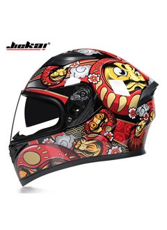 اشتري New Double Mirror Helmet Semi Full Cover Four Seasons Motorcycle Helmet في السعودية