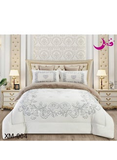Buy Double Sided Winter Bedspread 4 Pieces Double Sided Velvet and Woodland 160x210cm in Saudi Arabia
