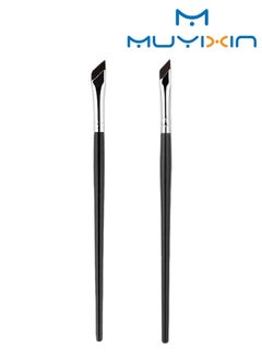 اشتري 2PCS Angled Eyeliner Brush Eyeshadow Brushes Eyebrow Brush Liquid Eyeliner Brush Makeup Brush في الامارات