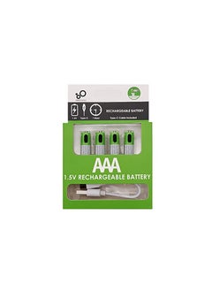 Buy Rechargeable AAA Batteries 1.5V 750mWh USB Rechargeable AAA Lithium Ion Battery with USB Type C Charging Cable High Capacity Fast Charging 1200 Cycles Stable Output Overcharging Protection in Egypt