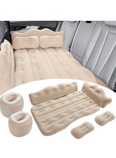 اشتري SYOSI SUV Air Mattress for Tesla Model Y Model 3,S,X Car Mattress Bed for SUV/Sedan/Minivan/Truck Road Trips Accessories (Beige) في الامارات