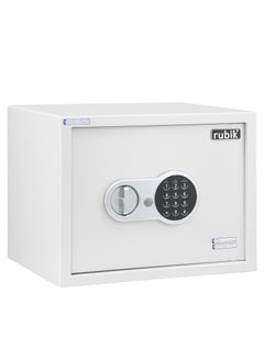 Buy Safe Box, Large A4 Documents Size Security Locker with Digital Keypad and Key Lock for Cash Jewelry Passports Home Office (Size 30x38x30cm) White in UAE