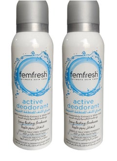 Buy 2 Piece Set Femfresh Intimate Skin Care Active Fresh Deodorant 125ml in Saudi Arabia