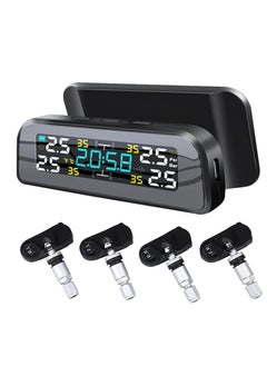 Buy Universal Solar Tire Pressure Monitoring System Wireless Waterproof Sensors for Cars and RVs in Saudi Arabia