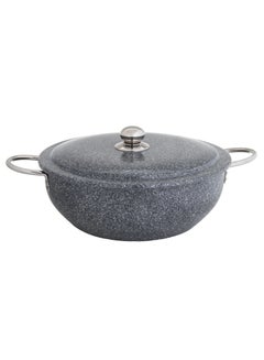 Buy Newflon Granit Cooking Pot With Steel Lid Size 36 cm in Saudi Arabia