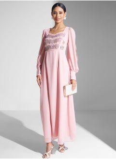 اشتري Dress With Embellished Detail في الامارات