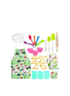 Buy Real Kids Baking Set for Girls – Gift Set Includes Kids Apron, Chef Hat, Oven Mitt, Real Baking Tools for The Curious Young Junior Chef in Saudi Arabia