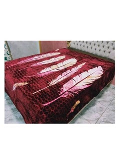 Buy Basic Polyester Blanket 2.2 X 2.4 M (Red) in Egypt