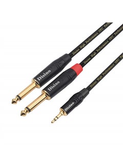 Buy 1/8 Inch TRS Stereo to Dual 1/4 inch TS Mono Y-Splitter Cable 3.5mm Aux Mini Jack Stereo Breakout Cable Path Cords - 6 feet in UAE