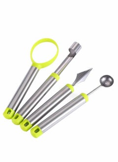 Buy Fruit Tool Set, Melon Baller, Fruit Corer, Fruit Scoop, Fruit Carving Knife, 4 pcs Food Grade Stainless Steel Kitchen Helper Set in UAE