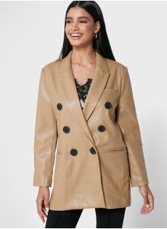 Buy Longline Pu Jacket in Saudi Arabia