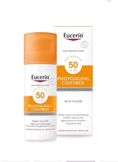 اشتري Sun Fluid Photoaging Control SPF 50 | Anti-age sunscreen for face | Eucerin في مصر