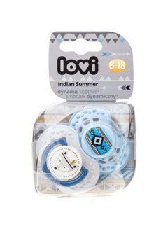 Buy 2 Pieces Dyn Soother Silicone 6-18M Indian Summer in UAE
