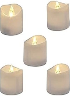 Buy LZ Realistic and Bright Flickering Battery Operated Flameless LED Tea Light, Pack of 12, 1.4x1.25 Inch, Electric Fake Candle in Warm White and Wave Open in Egypt