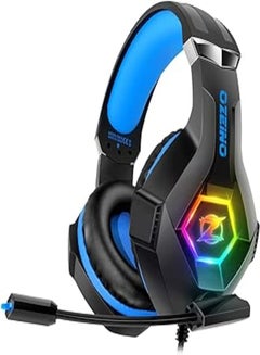 Buy Gaming Headset PS4 Headset with 7.1 Surround Sound, Xbox One Headset with Noise Cancelling Flexible Mic with 2pcs Mic Cover RGB LED Light Memory Earmuffs for PS5, PS4, Xbox one, PC, Nintendo Switch in Egypt
