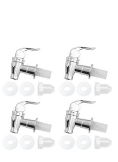 Buy 4PCS Beverage Dispenser Spigot Replacement ABS Plastic Press Type Faucets Tap Reusable Spigot Drink Dispenser Tap Replacement for Hot Cold Cater Juice Barrel (Silver) in UAE