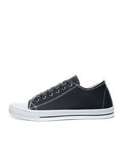 Buy MC28 - Basic Lace-Up Knit Flat Sneakers For Men - CORE BLACK in Egypt