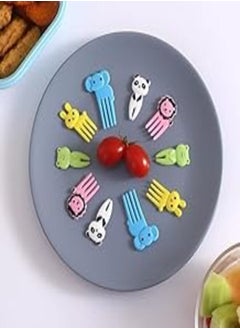 اشتري Fruit Fork, Safe for Children, Reusable, Household, Cake, Candy, Snack, Plastic, Mouth-Friendly, Fruit Filling(10pcs) في مصر