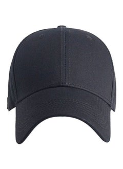 Buy Solid Pattern Baseball Cap Black in Saudi Arabia