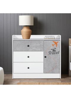 Buy City 3-Drawer 1-Door Kids' Dresser Without Mirror 40x78x88 cm in Saudi Arabia