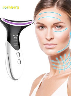 Buy Facial Neck Lifting Massager Tool, 4 in 1 Face Lift Double Chin Reducer Machine, Reduce Fine Lines Smooth Wrinkles Firming Skin in Saudi Arabia