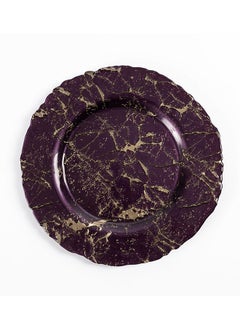 Buy Carrara Charger Plate, Purple - 32 cm in UAE