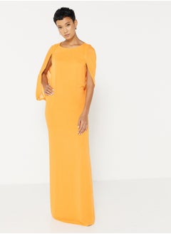 Buy Cape Sleeve Detail Maxi Dress in UAE