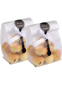 Buy Ecvv 100Pcs Bread Packaging Bags Translucent Plastic Bags Cellophane Pastry Treat Bags Valentine Gift Bags For Candies Cookies Chocolate With Stickers in Saudi Arabia