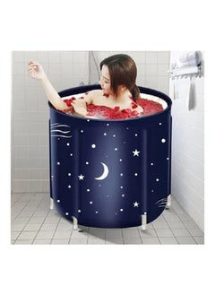 Buy Bathtub Adults Japanese Soaking Bath Tub Ice Bath Tub Foldable Bathtub with Thermal Foam Freestanding Folding and Soaking Spa Bath Tub with Seat Cushion for Small Spaces in Saudi Arabia