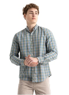 Buy Shirt Men's, Stylish, Oxford Cotton ,khaki, Multicolor in Egypt