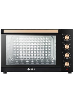 Buy SPJ 100L Electric Oven, 2800W With 7 Power Levels, 70-250 °C Adjustable Temp.,120 Minutes Timer, 360° Motorised Rotisserie, Inner Lamp, Easy to Use, Brown, EOW-BR100L02 in UAE