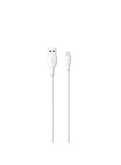 Buy Pawa PVC USB-A to Lightning Cable 2.4A 2M - White in UAE
