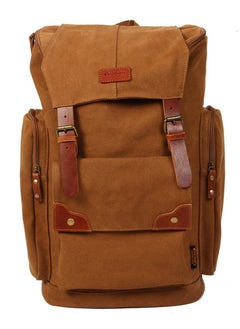 Buy Discovery Adventures Vintage Canvas Backpack 20 L, Rucksack, Satchel Travel, School Laptop Bag, Casual Daily Bags, Khaki in Saudi Arabia