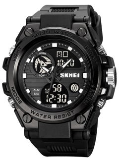 Buy Watch for Men Sports Water Resistant Analog Digital Watch PU Strap 52mm Black 2031 in UAE