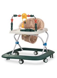 Buy Baby Walker with 3 Height Adjustable & Tray Multi-Function Anti-Rollover Foldable and Musical Toy Bar for 6-18 Months in Saudi Arabia