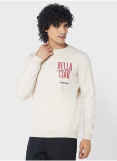 Buy Money Heist Graphic Print Crew Neck Sweatshirt in UAE