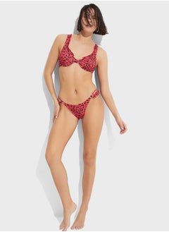 اشتري Frill Printed Bikini Top & Bottom Set في الامارات