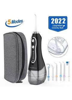 Buy Upgraded 5 Mode Cordless Dental Water Flosser Black in UAE