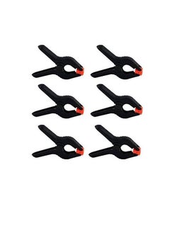 اشتري Padom 6Pack  Black Backdrop Clamps for Nylon Muslin Paper Photo Background, Reflectors and Other Photography Purpose في الامارات