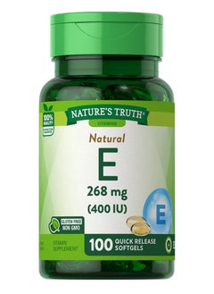 Buy Natural Vitamin E 268 Mg (400 Iu), 100 Quick Release Softgels in Saudi Arabia