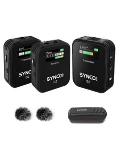 Buy SYNCO G2(A2) 1-Trigger-2 2.4G Wireless Microphone System with 1 Receiver + 2 Transmitters + 2 Lavalier Microphones in Saudi Arabia
